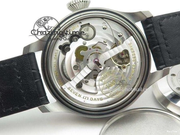 MIROTIME 0219 Timeless Big Pilot Real PR IW500901 ZF 1:1 Best Edition On Black Leather Strap A 7340